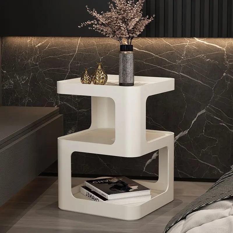 Nordic Minimalism Sofa Side Table With Geometric Design
