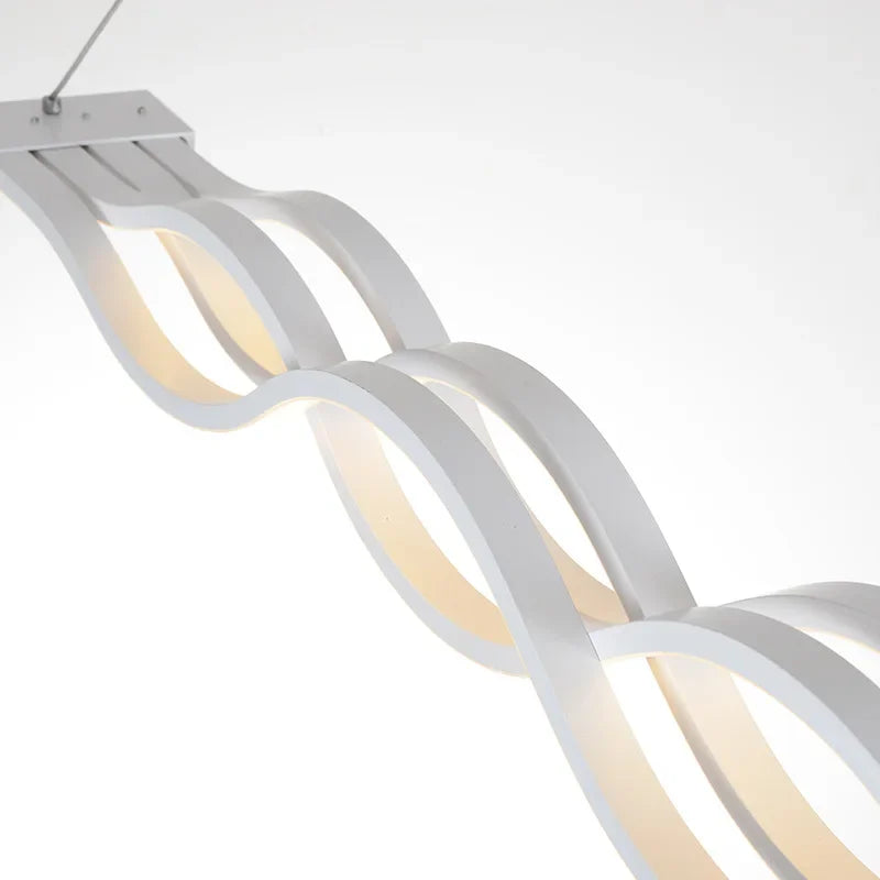 Fish Line Style Wave Chandelier for Dining, Office & Living Rooms