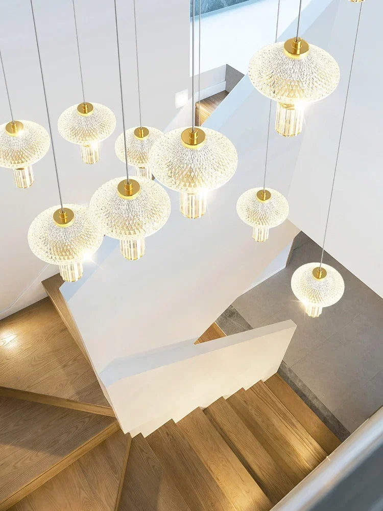 Duplex Staircase Chandelier Perfect for Villas, Lofts & Apartments