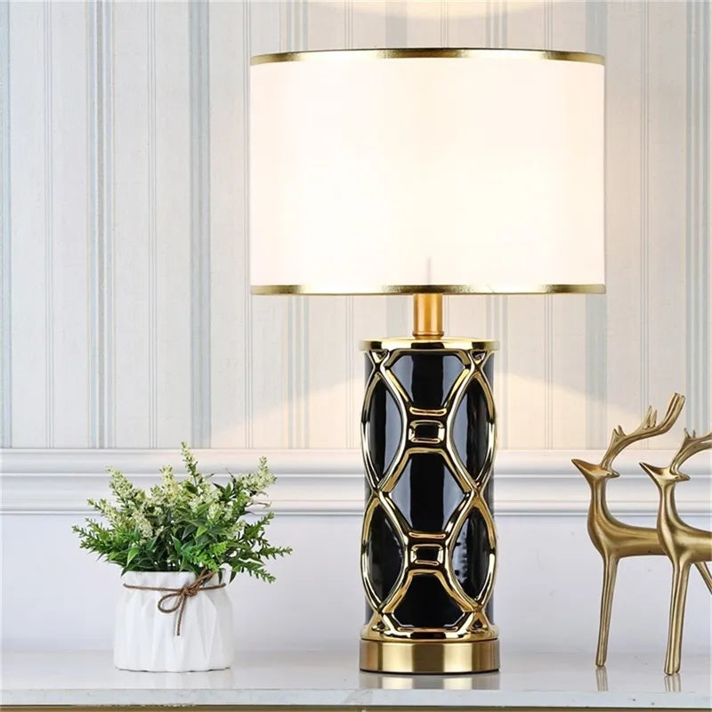Contemporary White Desk Lamp - Elegant Bedroom Lighting