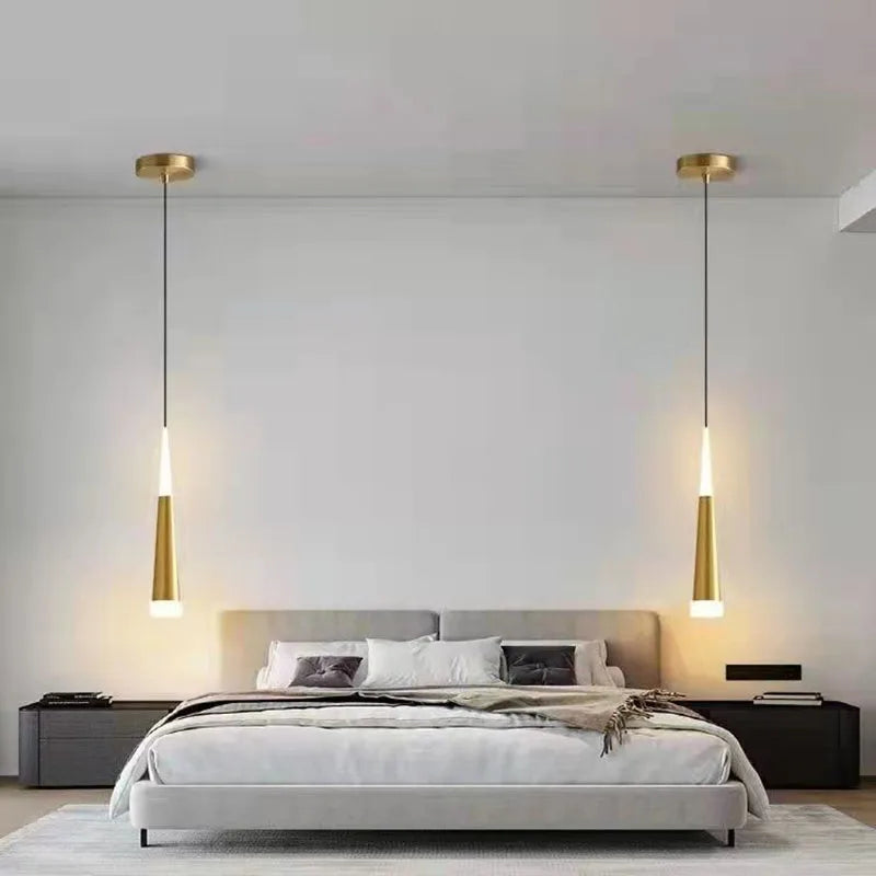 Long Hanging Nordic LED Pendant Lamp Perfect Ambient Lighting for Any Space