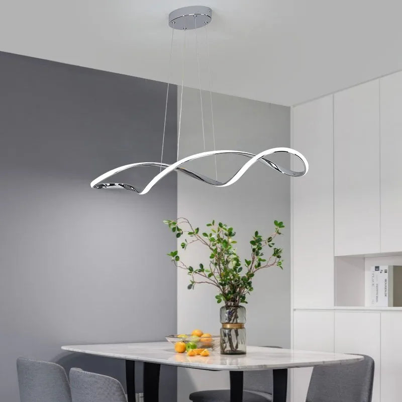 Sleek Modern Chandelier for Kitchen & Dining