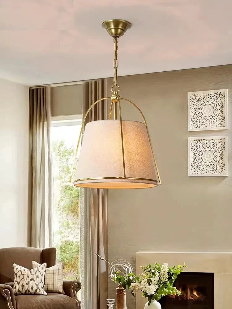 American Style Cloth Chandelier for Restaurants, Bars, and Cozy Home Spaces