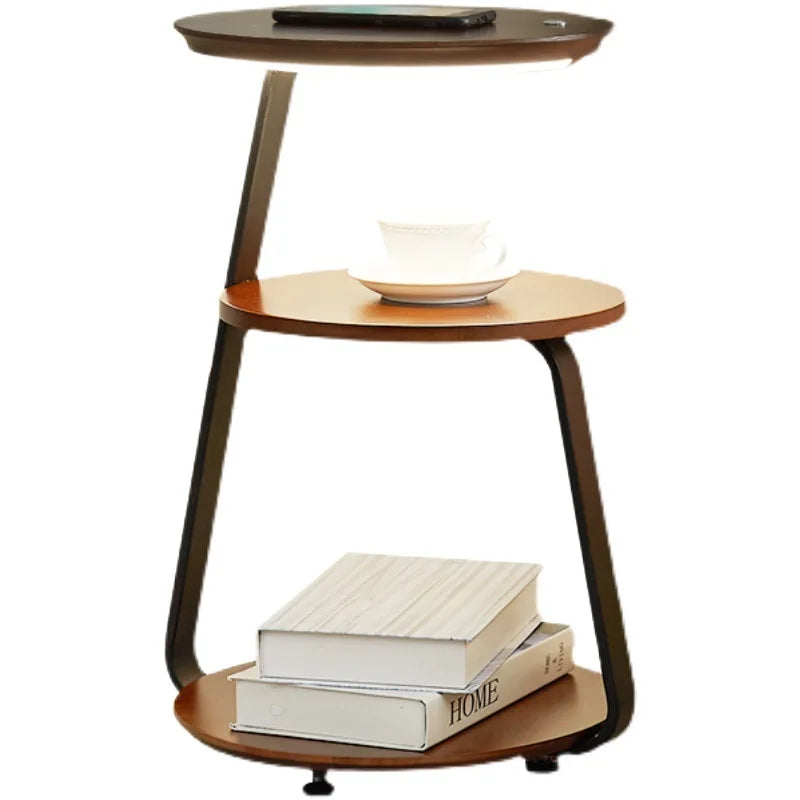 Luxury Multi-Purpose Floor Lamp Table With Wireless Charging For Bedroom & Living Room