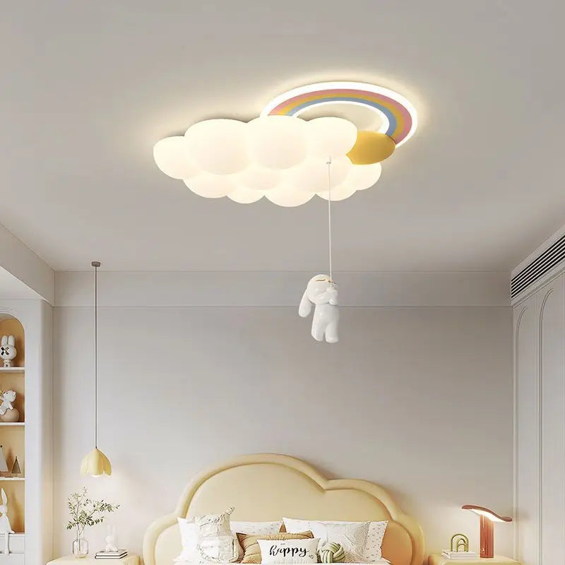 Adorable Rainbow & Cloud Chandelier Ceiling Light for Kids’ Room