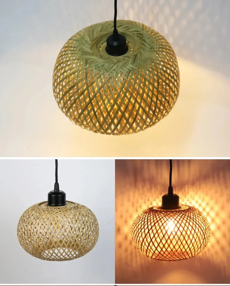 Handmade Bamboo Hanging Light Perfect for Dining Rooms, Bedrooms & More