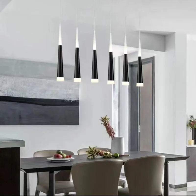 Long Hanging Nordic LED Pendant Lamp Perfect Ambient Lighting for Any Space