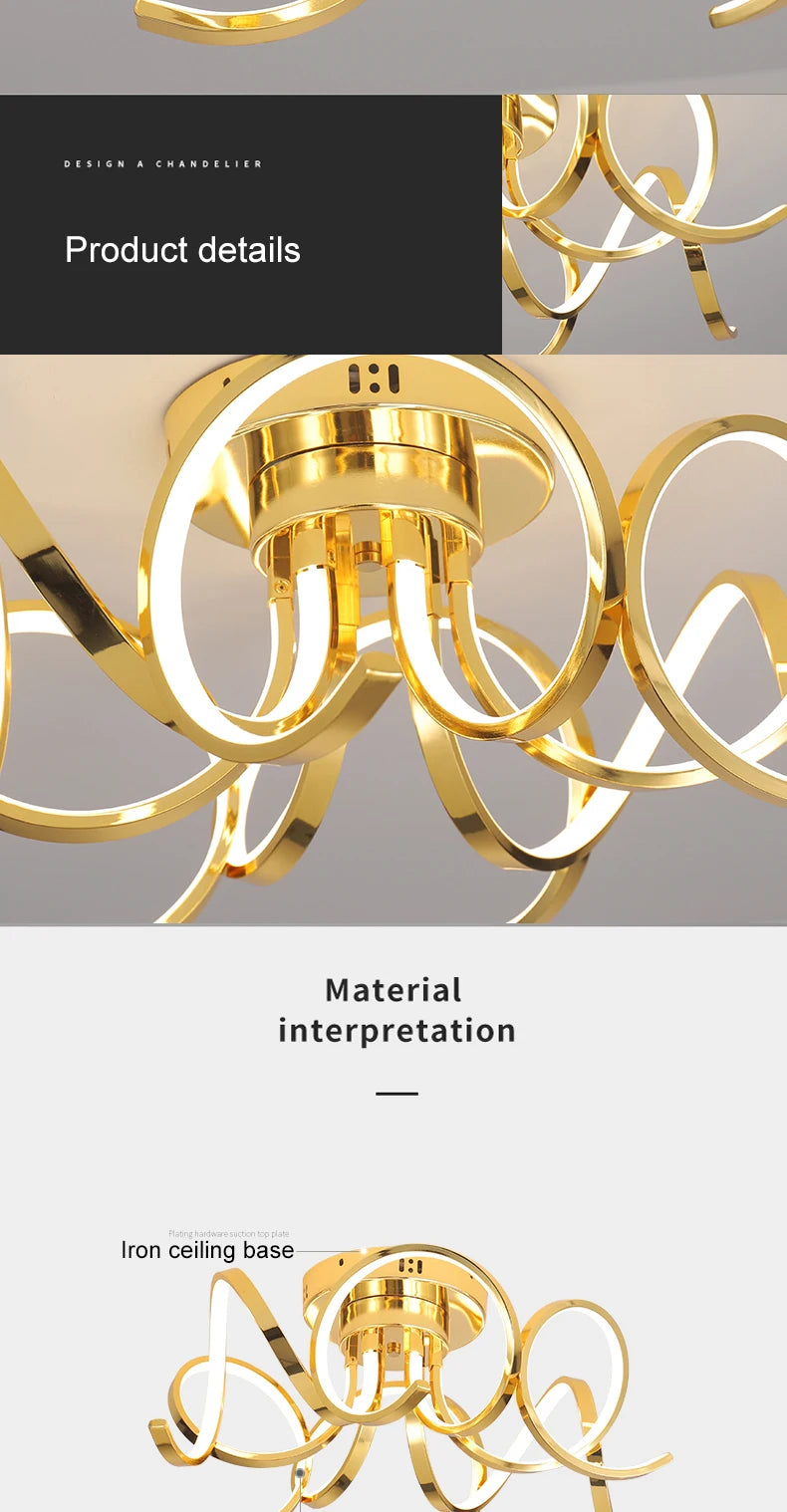 Chrome Lustre Ceiling Light with Remote for Ultimate Convenience
