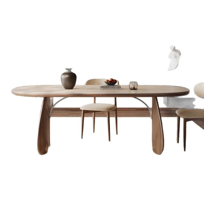Luxury Dining Redefined French Minimalist Rock Slab Dining Table for Modern Interiors