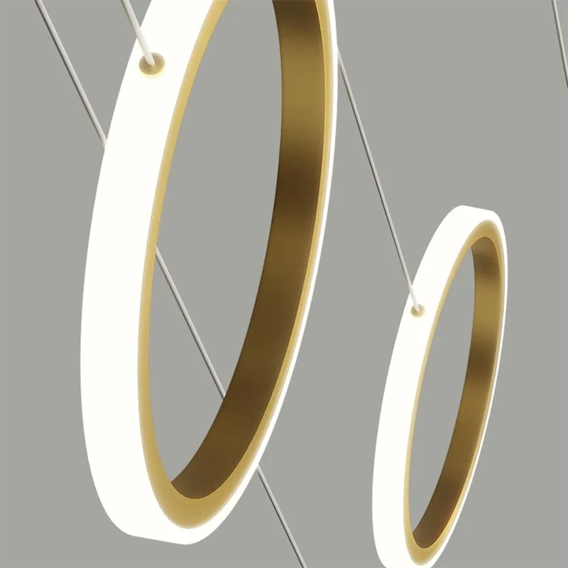 Chic Circular Pendant Lamp Ideal for Stairs and Indoor Decor