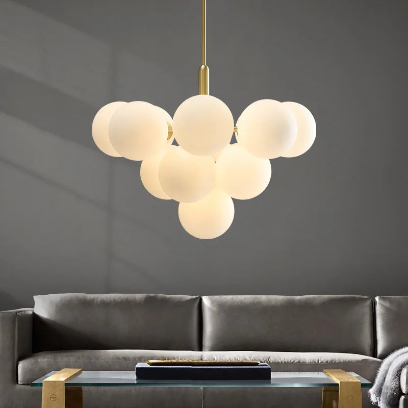 Glass Ball Pendant Light Elegant LED Chandelier for Any Room