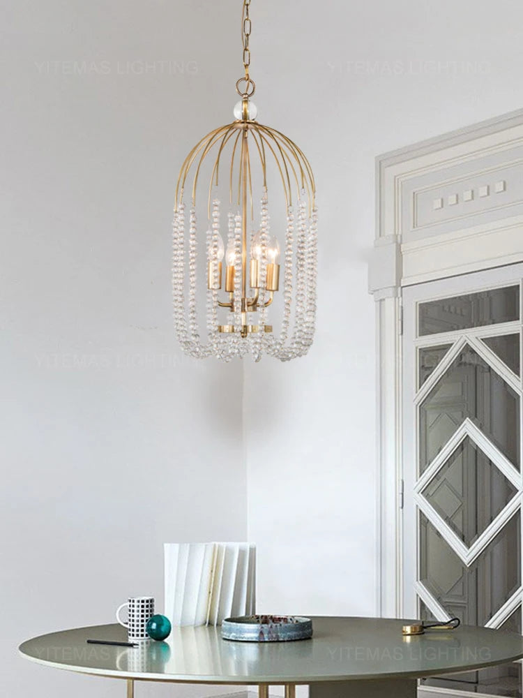 Unique Crystal Tassel Chandelier for Bedroom, Dining Room, or Kitchen