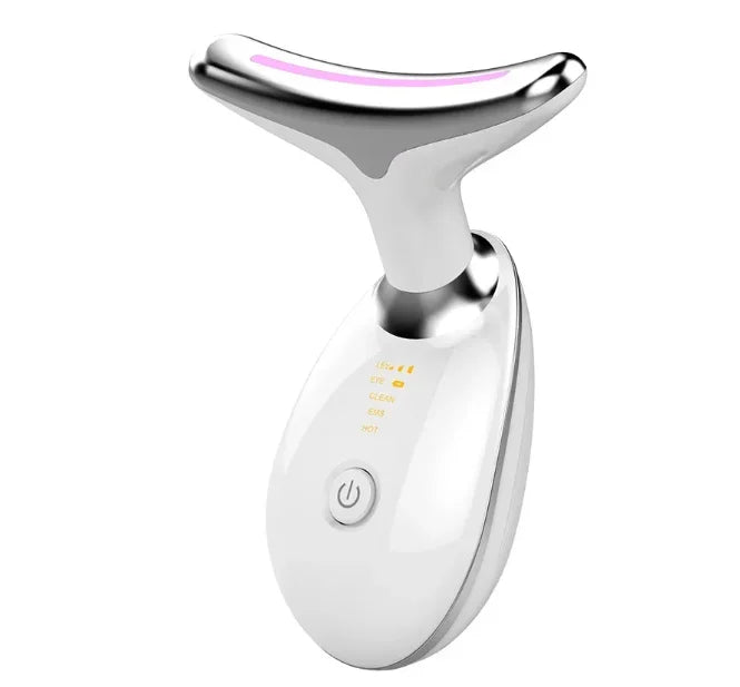 Electric LED Photon Neck Anti-Wrinkle Massager for Youthful Facial Lift and Micro-Current Wrinkle Removal