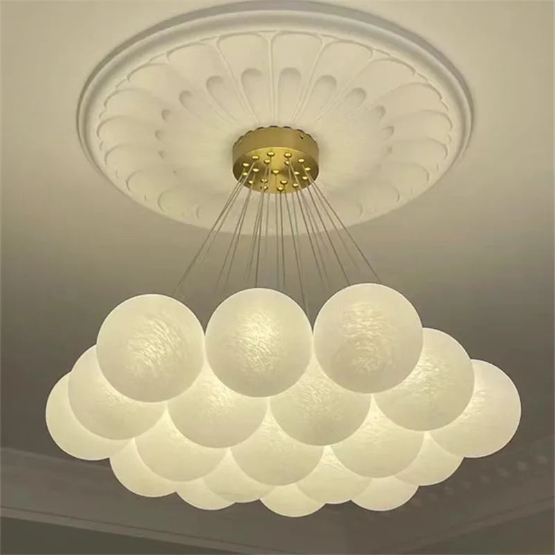 Elegant Glass Ball Chandelier Perfect for Bedrooms, Living & Dining Rooms