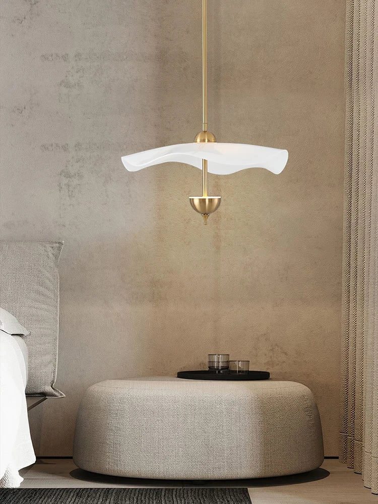 White LED Dimmable Art Deco Chandelier for Trendy Bedrooms