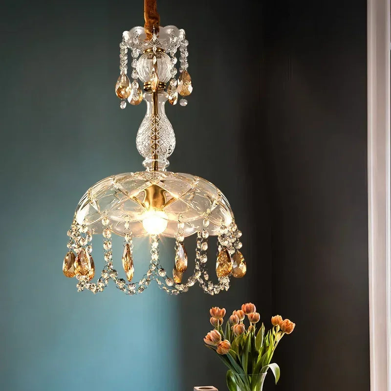 Luxury Crystal Ceiling Lamps Shine Bright in Your Bedroom & Dining Room with LED Elegance
