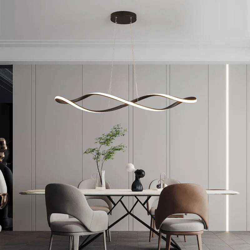 Sleek Modern Chandelier for Kitchen & Dining