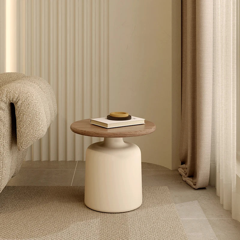 Luxury Round Wooden Japanese Coffee Table Perfect for Any Entryway