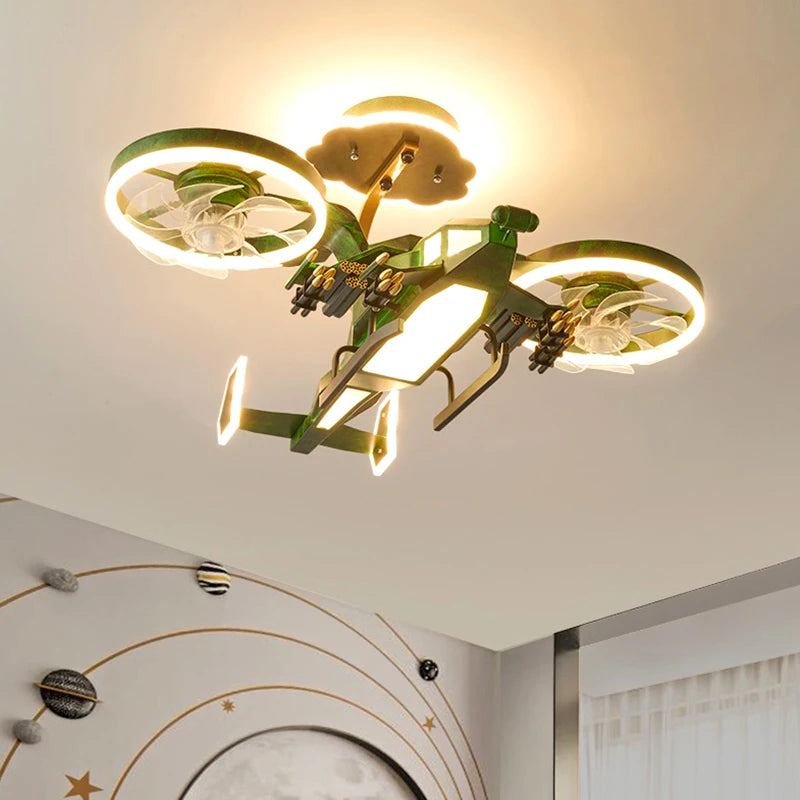 Cool & Creative! Kids’ Plane Ceiling Fan Lamp with LED Lights for Children’s Rooms