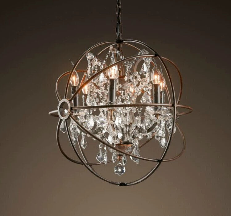 ORB Chandelier & LED Bar Light for Farmhouse Kitchen & Loft Decor
