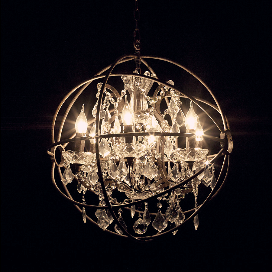 ORB Chandelier & LED Bar Light for Farmhouse Kitchen & Loft Decor