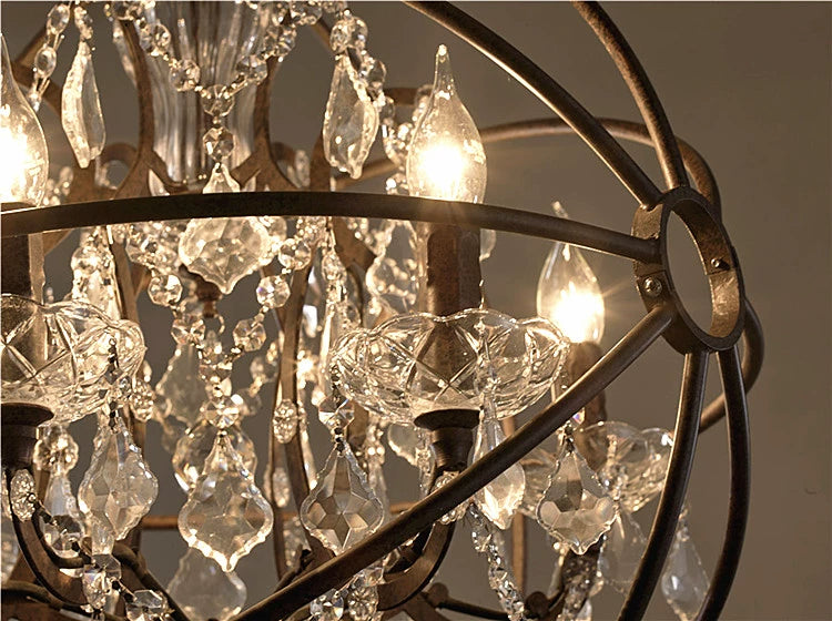 ORB Chandelier & LED Bar Light for Farmhouse Kitchen & Loft Decor