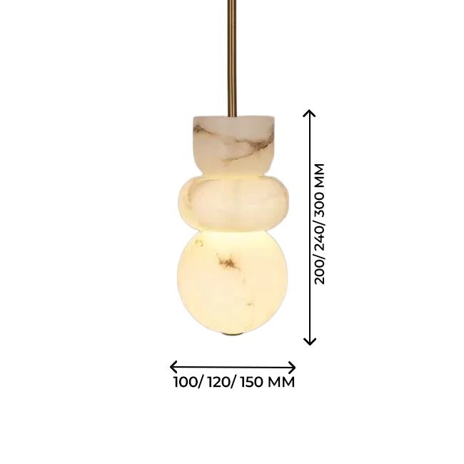 Modern Art Spanish Marble Pendant Light Minimalist Alabaster Chandelier for Luxury Villas & Kitchens
