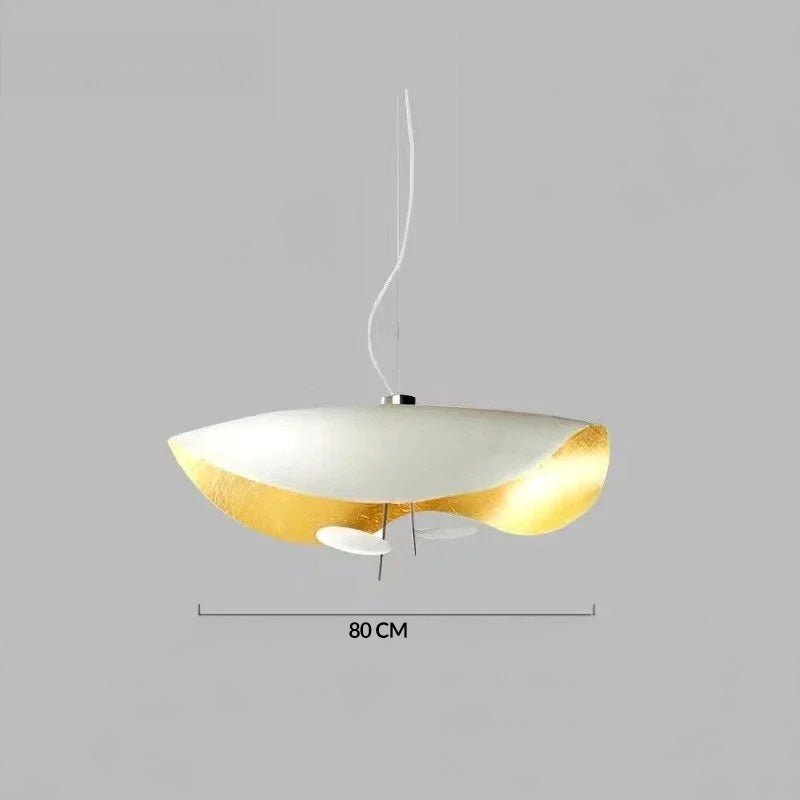 Modern Curved Chandelier French Hat Art Design LED Pendant Light for Living Rooms & Restaurants