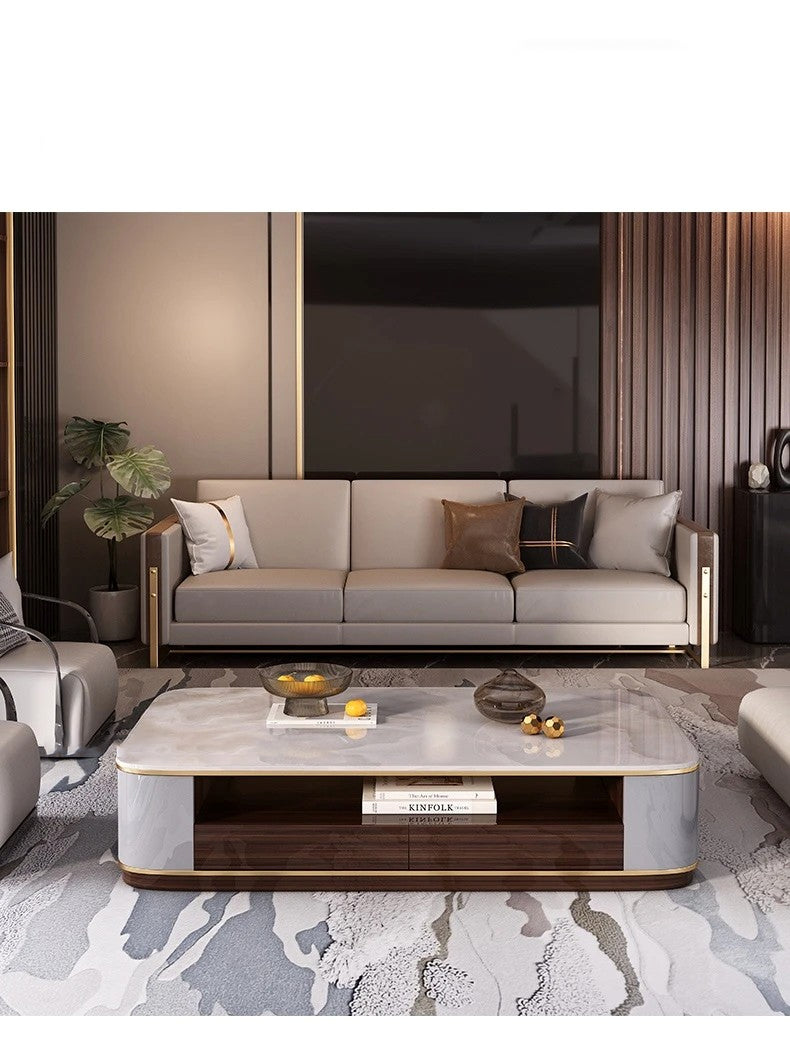 Luxury Gold Coffee Table for Living Room