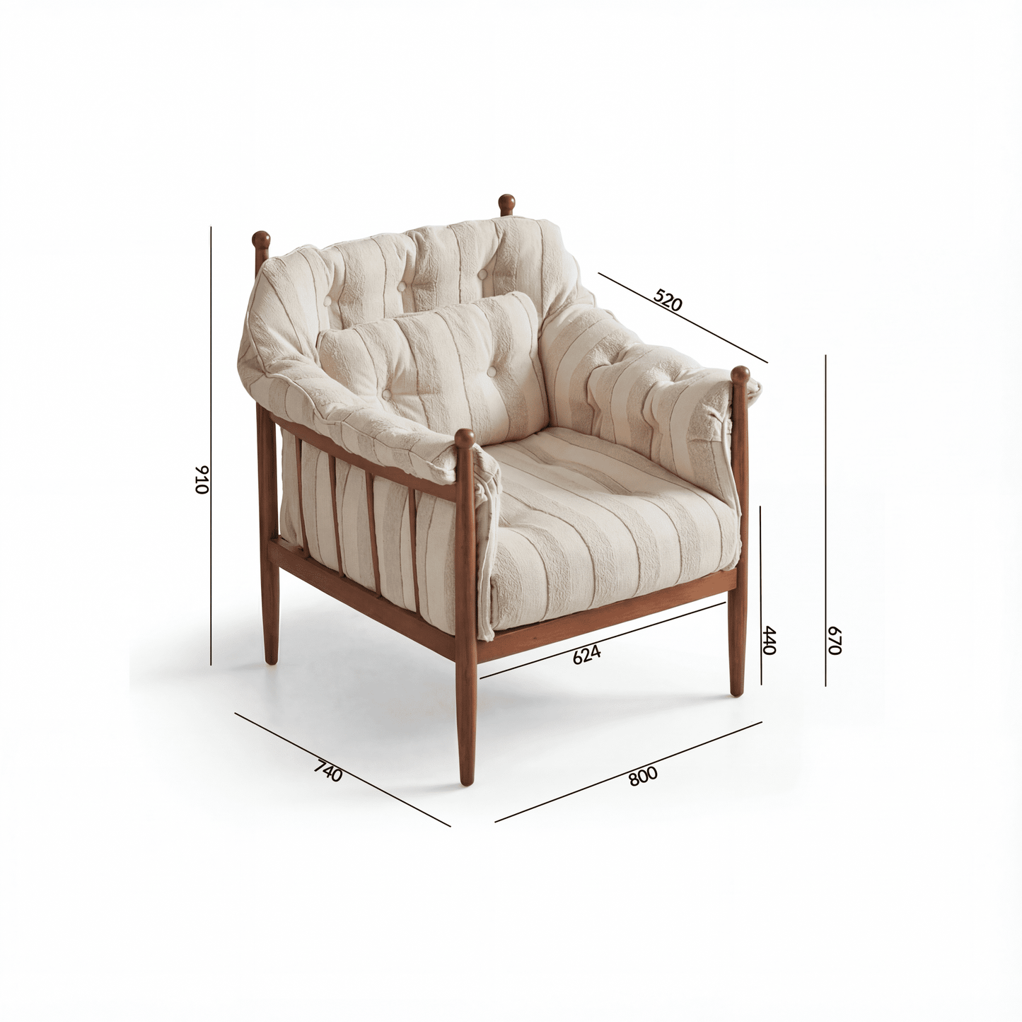 Stylish & Comfy Wooden Lounge Chair For Living Room & Other Spaces”