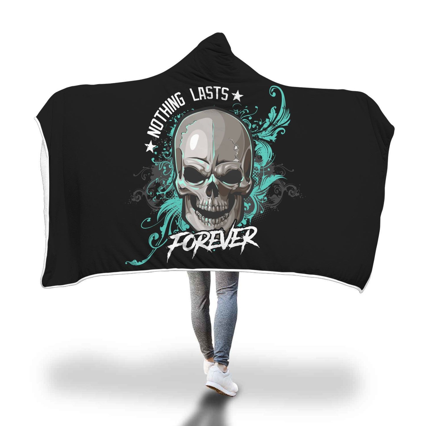 Nothing Lasts Forever Hooded Blanket - Perfenq