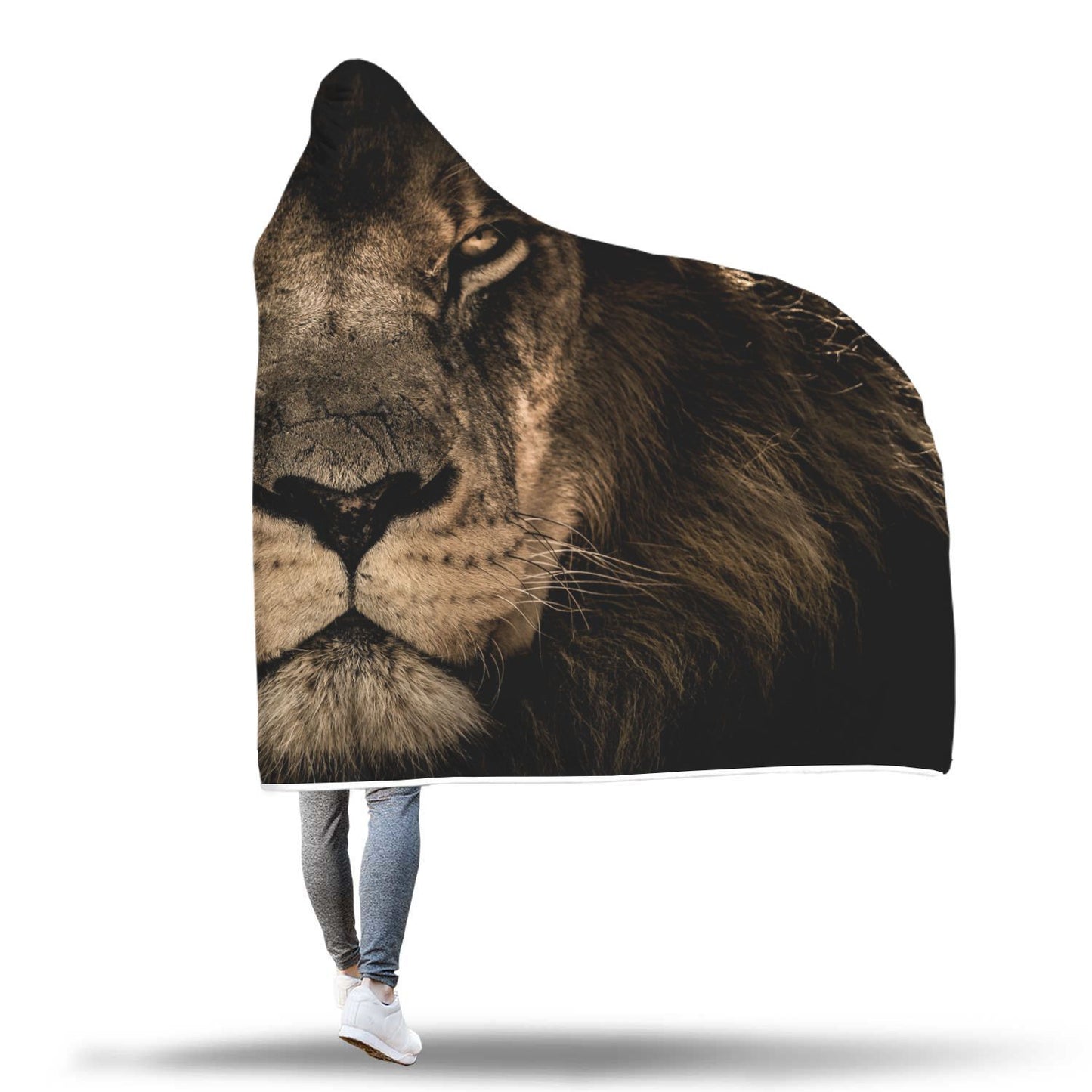 Fearless Lion Hooded Blanket - Perfenq