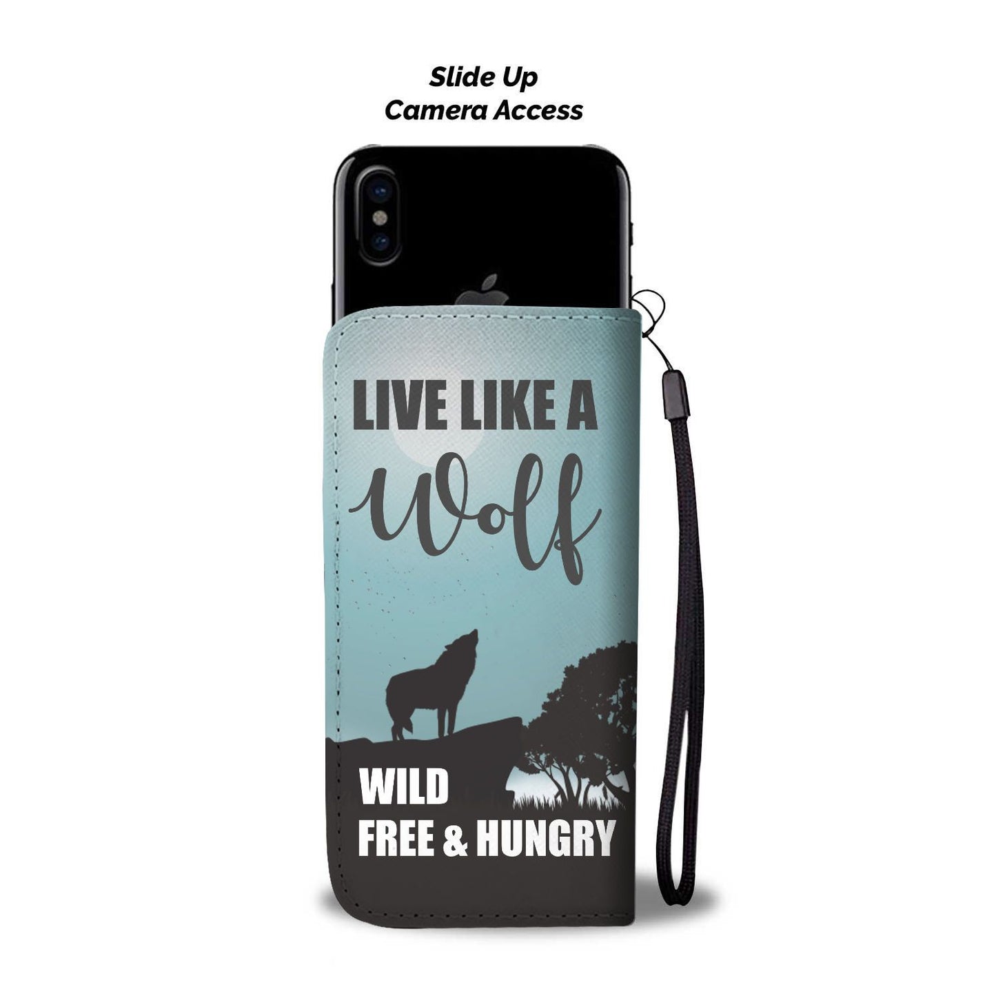 Live Like a Wolf Phone Wallet Case - Perfenq