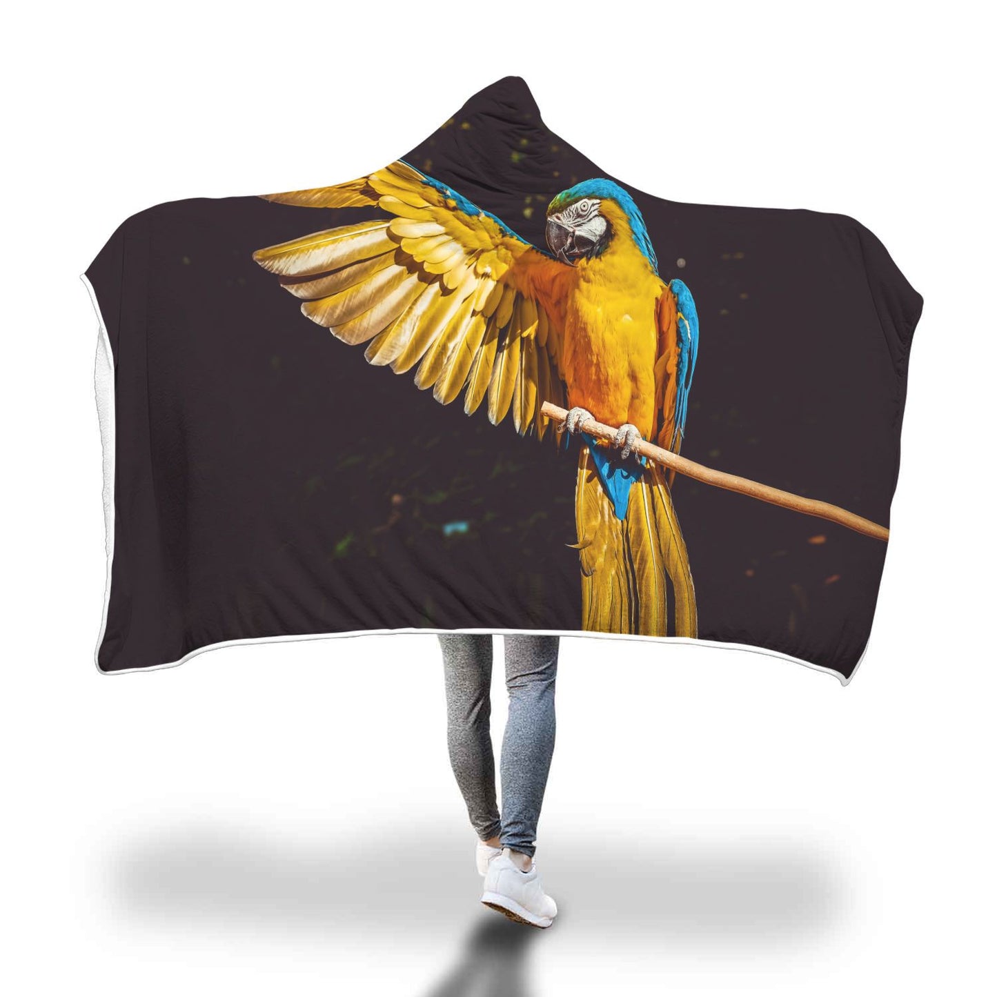 Beautiful Parrot Hooded Blanket - Perfenq