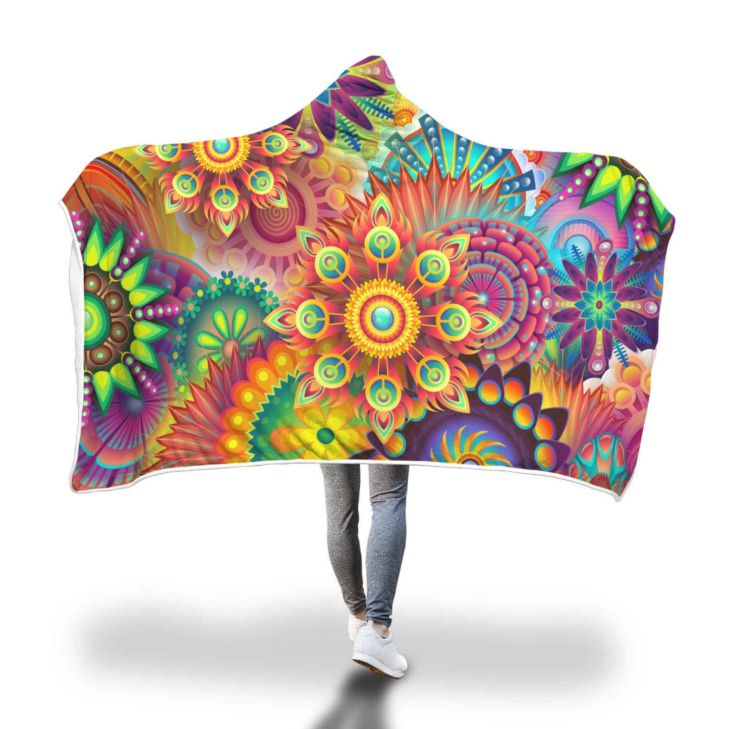 Colorful Custom Designed Hooded Blanket - Perfenq