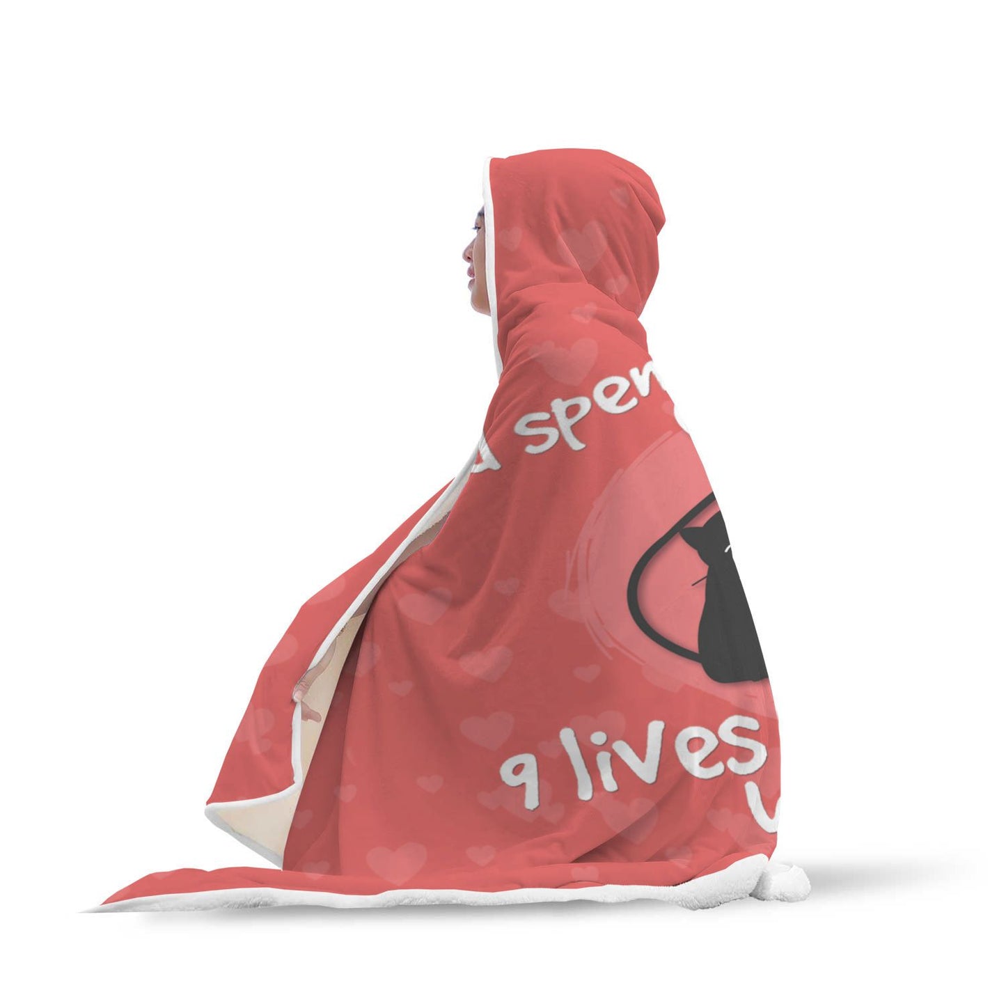 Cat Lovers Hooded Blanket - Perfenq