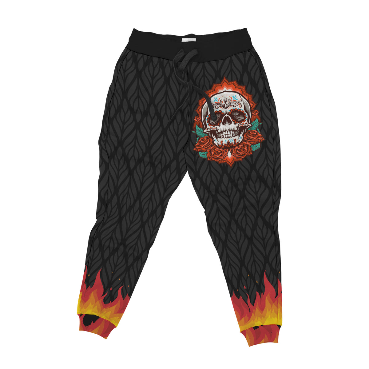 Skull Fire Custom Designed Joggers - Perfenq