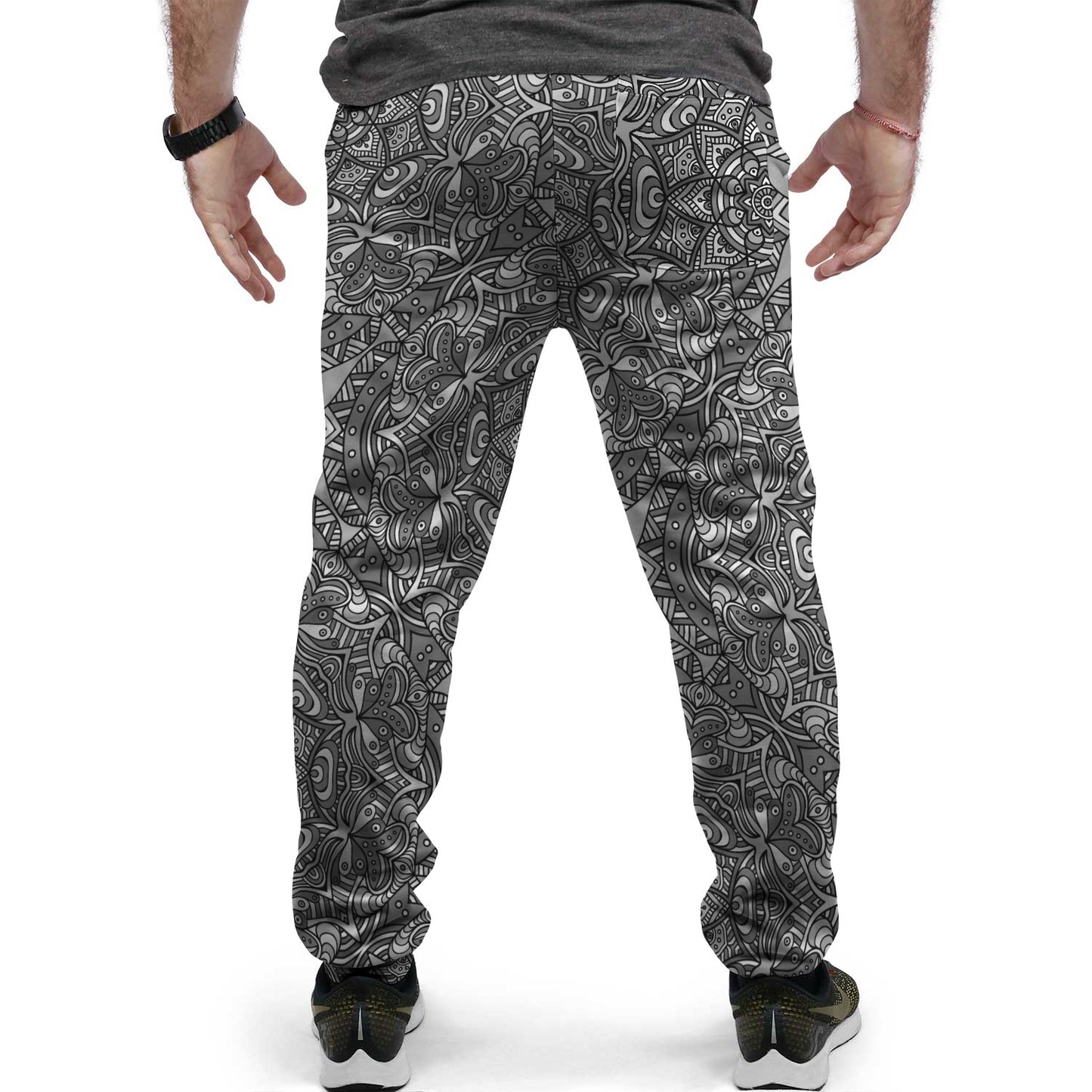 Grey Custom Designed Joggers - Perfenq