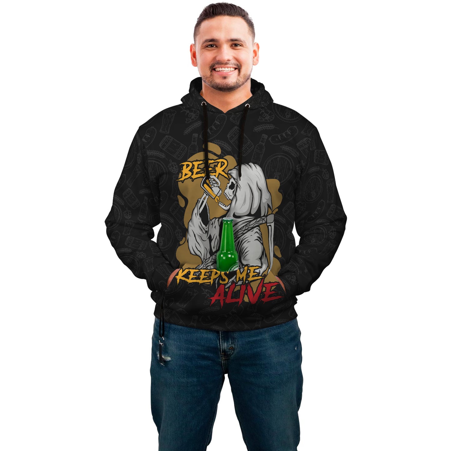 Beer Keeps Me Alive Hoodie - Perfenq