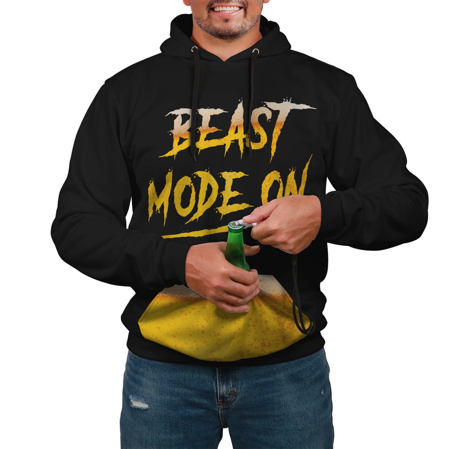 Beer Beast Mode On Hoodie - Perfenq