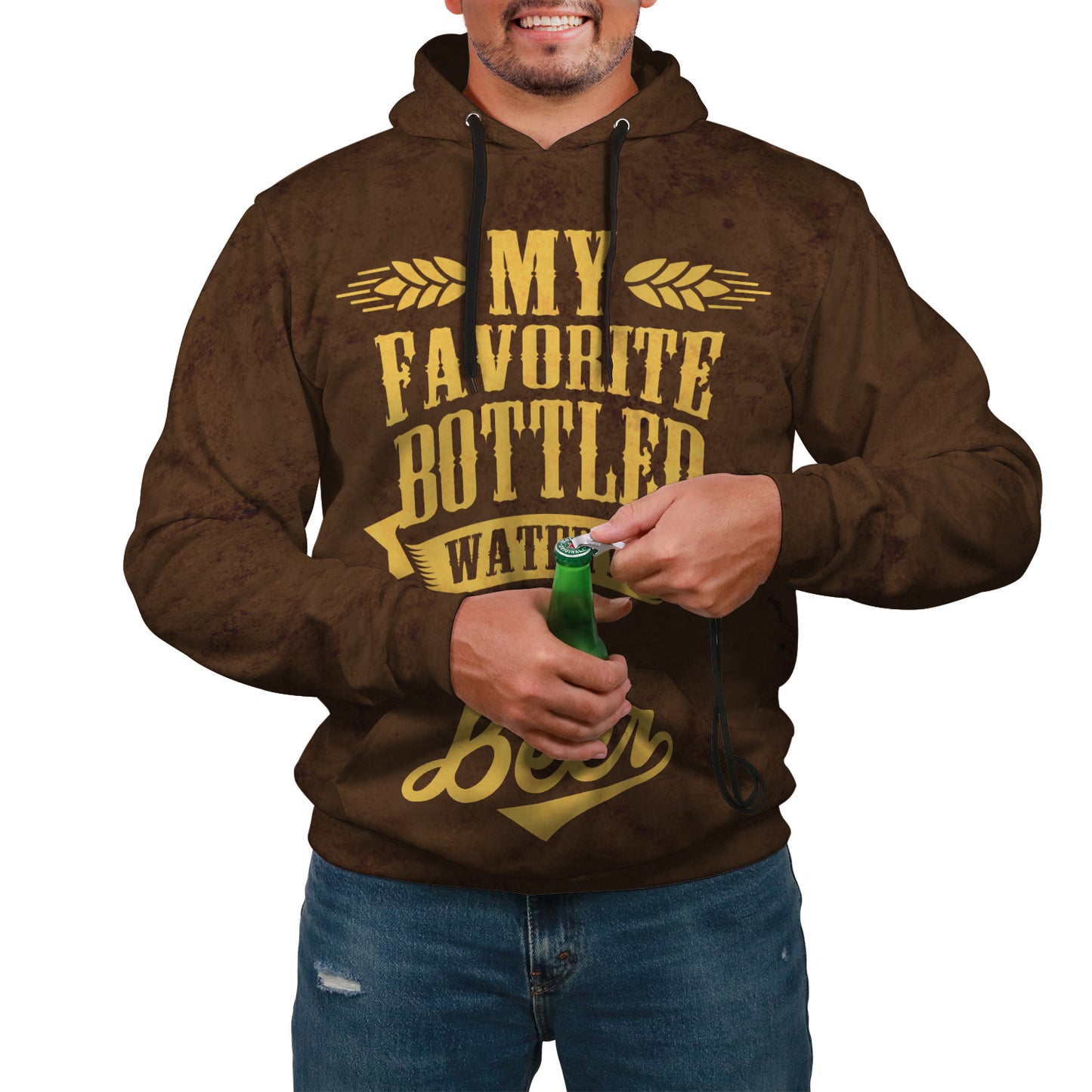 My Favorite Bottled Water is Beer Hoodie - Perfenq