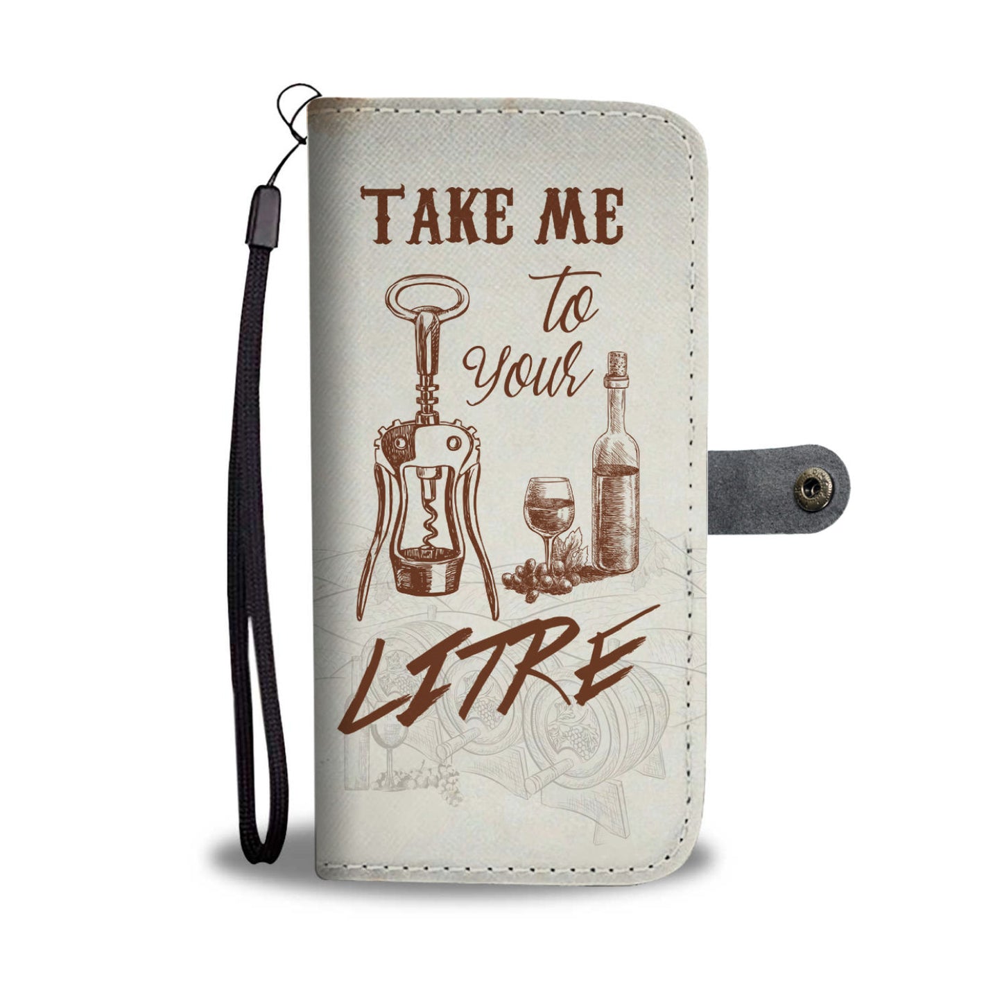 Wine Lovers Phone Wallet Case