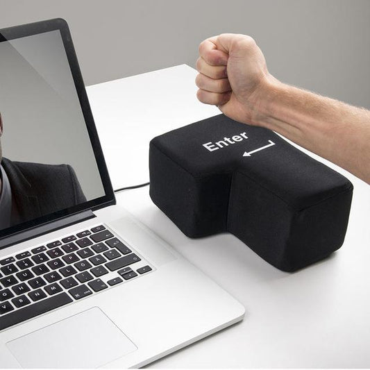 Giant Enter Button - Anti Stress Button USB Pillow - Perfenq