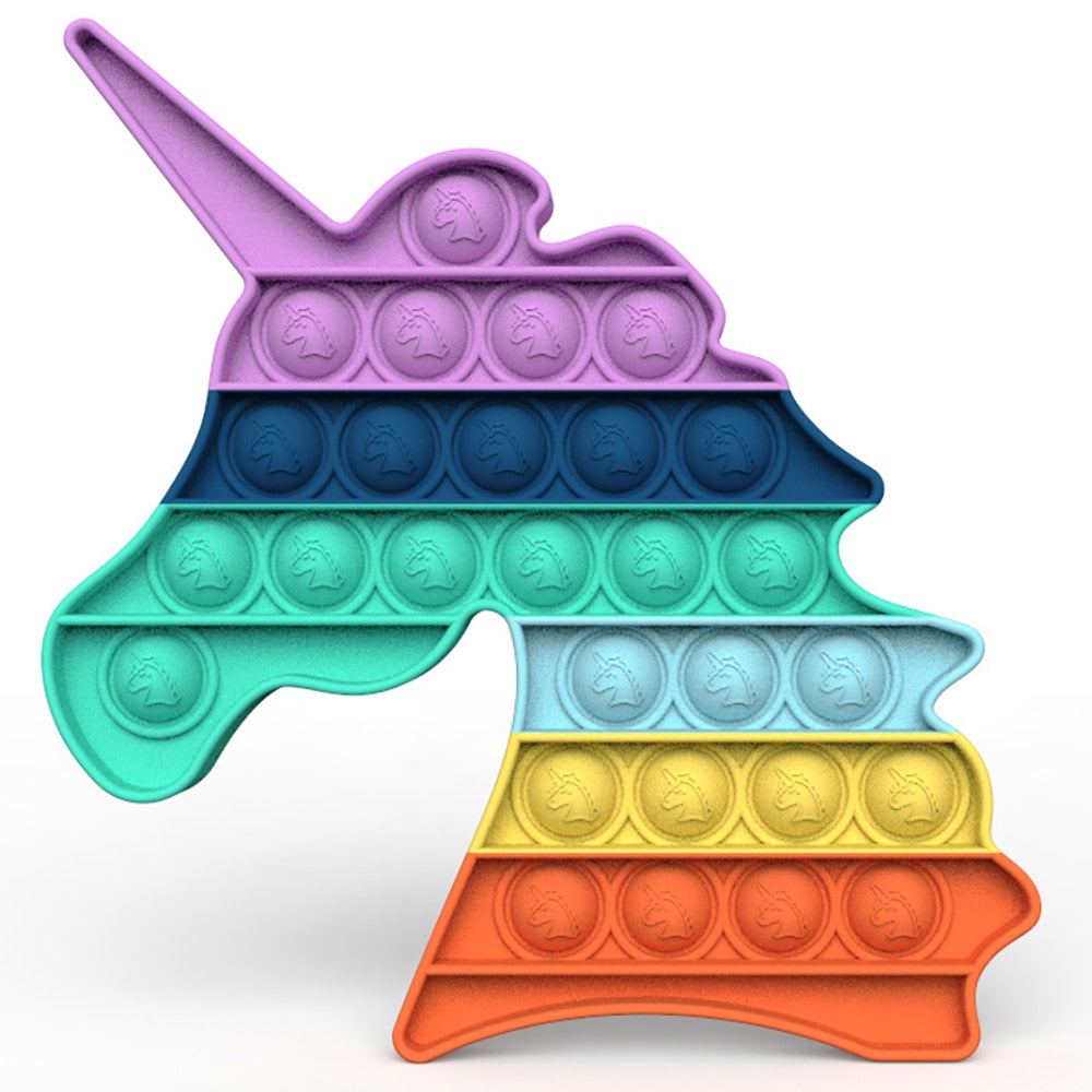 Rainbow Fruits & Animals Pop It Fidget Toys