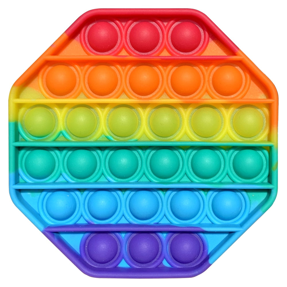 Rainbow Fruits & Animals Pop It Fidget Toys