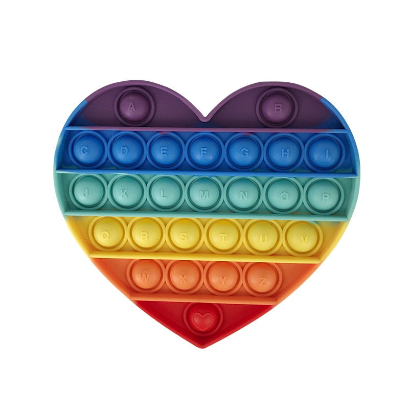 Rainbow Fruits & Animals Pop It Fidget Toys