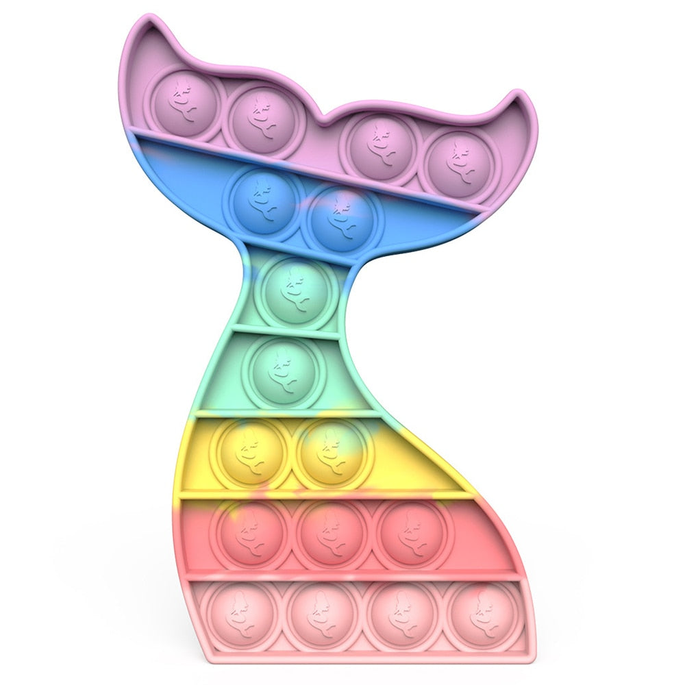 Rainbow Fruits & Animals Pop It Fidget Toys