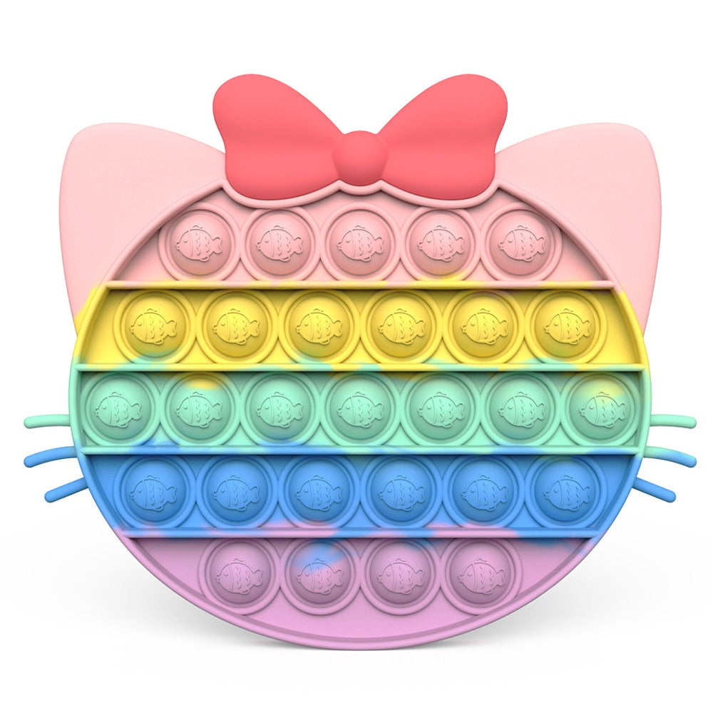 Rainbow Fruits & Animals Pop It Fidget Toys