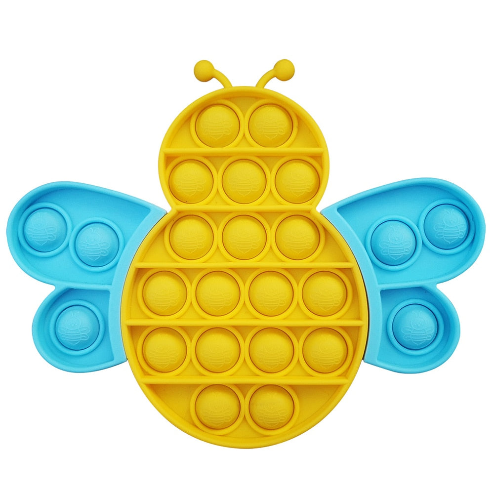 Rainbow Fruits & Animals Pop It Fidget Toys