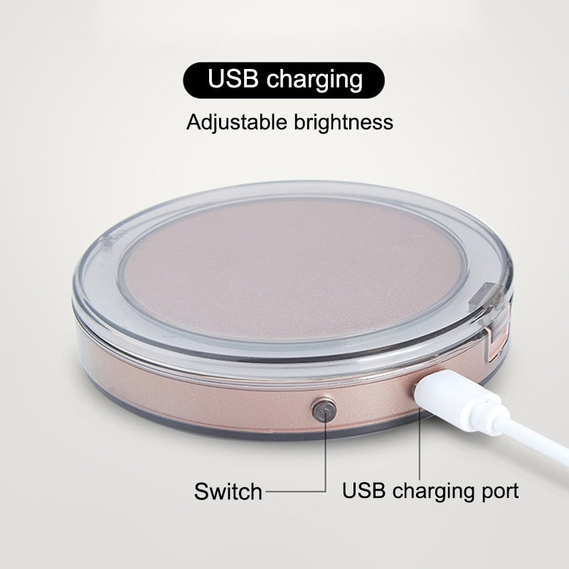 LED Light Portable Makeup Mirror with Sensors - Perfenq